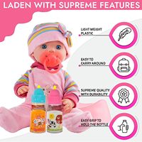 Botol Ajaib Berbicara yang Hilang dengan Ujung Berbunyi, Botol Boneka Bayi, Dot Boneka Bayi, Set Aksesoris Boneka Bayi
