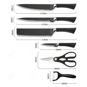 Ergonomic 6-Piece Stainless Steel Cutting Knife <b>Set</b> Non-Stick Coating Home Kitchen Gift Presented in <b>Coloured</b> Gift Box - Product Image 4
