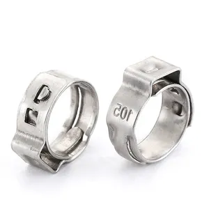 High Quality Single Ear PEX Cinch Stainless Steel Stepless Hose Clip Clamps for Drink Machines