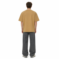 T-shirt en coton épais de luxe pour homme, coupe ample et carrée, style streetwear, minimaliste, uni, de qualité supérieure, t-shirt vierge