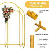 Support d'arche métallique pour toile de fond, 4/5/6/6,6/7,2 pieds, support d'arche de mariage facile à monter pour baby shower et fête, support d'arche de ballons pour photographie
