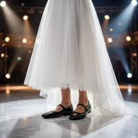 Chaussures plates rétro Mary Jane à bout carré en cuir verni noir brillant, fabriquées à la main en France, semelle intermédiaire en caoutchouc, doublure en cuir véritable, privées