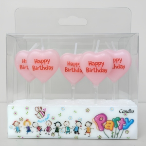 Candele per Torta a Forma di <span class=keywords><strong>Cuore</strong></span> con Scritta 'Happy Birthday' Colorate per Feste e Matrimoni 2026 - Product Image 4