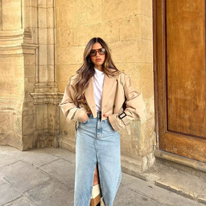 Vestes Courtes Tks pour Femmes – Nouvelle Collection Automne 2026 – Manteaux <span class=keywords><strong>Trench</strong></span> Décontractés et Élégants pour Dames - Product Image 5