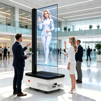 Écran d'affichage numérique OLED transparent de 55 pouces pour intérieur, robot navigateur, 1920x1080, haute transparence, écran interactif, SDK