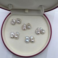 Perles en forme de baroque blanches Super brillantes, livraison gratuite, 13-15mm, en vrac, sans trou, fait à la main, grande taille