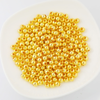 Perles entretoises rondes en cuivre plaqué or 18 carats, durables, pour la conception de bracelets et colliers, en gros, en stock