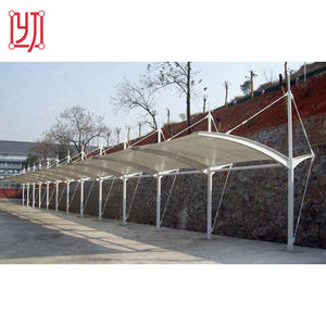 Parasol de stationnement double couche en acier pour voiture - Tente d'extérieur à structure membranaire pour l'été - Abri de stationnement pour voiture en promotion - Product Image 1