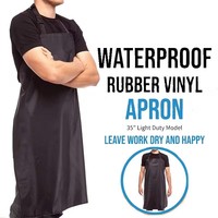 Tablier de cuisine imperméable en vinyle pour la vaisselle, le travail, la cuisson, avec bavette, unisexe, pour hommes, chefs, usage industriel et chimique