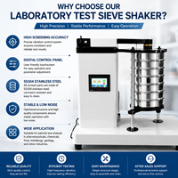 Labor Kleine Edelstahl Test Sieb Shaker Sieb Sieb maschine Vibrations sieb