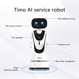 Robot d'accueil intelligent <span class=keywords><strong>Timo</strong></span> AI : Robot de service avec reconnaissance faciale, interaction vocale et fonction de danse, humanoïde de réception - Product Image 4