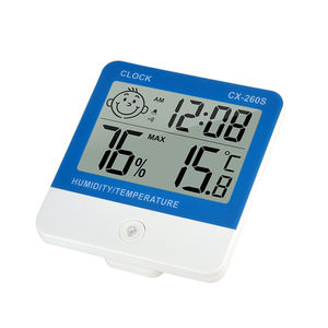 CX-260S <span class=keywords><strong>Thermo</strong></span> Higrometer Dalam Ruangan Bayi, Muka Tersenyum dengan Jam Alarm <span class=keywords><strong>Monitor</strong></span> Temperatur dan Kelembapan Dalam Ruangan - Product Image 3