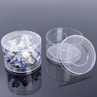 Boîtes en plastique transparent PS WEISHENG en vrac, mini, rondes, pour cadeaux, artisanat, rangement ou présentation de perles, promotionnelles, pour mariage