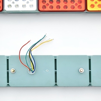 Feu arrière LED 24V pour camion, ensemble de feux arrière d'essieu central ambre et blanc pour camion de fret et remorque