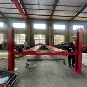 4000Kg Four Post Hydraulic & Car Lift Surface-Mount Auto Hoist Super-Long <b>Platform</b> for SUV Passenger Cars Light <b>Trucks</b> - Product Image 1