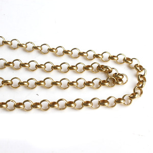 Chaîne Rolo Donut Link 6mm Laiton <span class=keywords><strong>O</strong></span> Ring 100m Chaîne pour les bijoux - Product Image 1