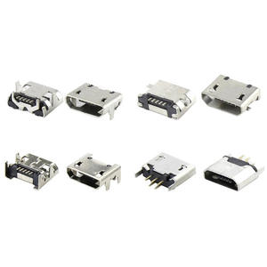 Connecteur Micro USB Type B femelle 5 broches à monter sur circuit imprimé pour appareils Android - Product Image 1