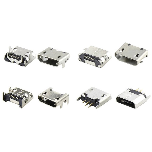 Micro USB Type B Female Connector 5 Pin PCB Mount Charging Socket For Android Devices