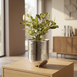 Silver <b>planter</b> for garden decoration table decor living room wedding decorations Christmas Gift - Indian Home Crafts - Product Image 4