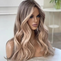Perruques en cheveux humains Slavic sans colle, perruque Full HD Lace sans colle, blonde Balayage, 100% cheveux bruts, coiffage rapide, silicone de qualité médicale