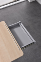 Blanco ergonómico de altura ajustable neumático Rolling Riser Podio móvil para oficina en casa Smart Laptop Desk Cart Stand up Desk