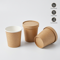 Gobelets jetables en papier kraft personnalisés 1,5-4 oz, vente en gros, gobelets à café écologiques à paroi simple, certifiés FDA