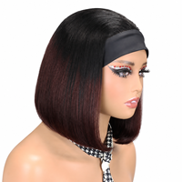 Perruques bandeau vietnamiennes SDD ultra-lisses en cheveux humains, perruques bob courtes de 10 pouces sans colle, faciles à mettre et à porter, perruque bob en cheveux humains