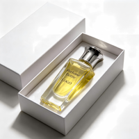 Nouveauté - Flacon de parfum vide transparent de luxe 50 ml, flacon de parfum carré unique en verre transparent avec boîte
