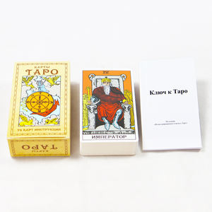Jeu de tarot russe imprimé en couleur, langue et design personnalisés de haute qualité, <span class=keywords><strong>oracle</strong></span>, cartes de jeu de tarot avec guide - Product Image 4