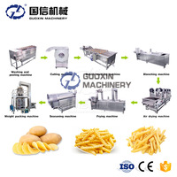 Volledig automatische productielijn voor gefrituurde aardappelchips, machine voor het maken van frieten, productielijn voor diepvriesfrieten, fabriek