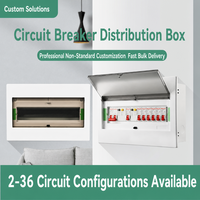 Boîtier de distribution électrique encastré pour intérieur, 2 à 54 voies, panneau de commande d'alimentation pour maison et ingénierie, coffret de disjoncteurs MCB