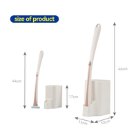 Ensemble de brosse de toilette jetable Baguette de nettoyage de cuvette de toilette écologique avec support avec recharges de nettoyant Système de nettoyage de salle de bain