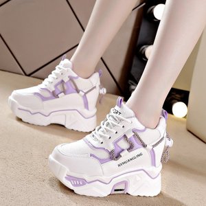 Xuanhui nuova moda suola spessa per aumentare le scarpe sportive per il tempo libero scarpe <span class=keywords><strong>bianche</strong></span> di alta qualità da <span class=keywords><strong>donna</strong></span> con plateau Casual - Product Image 2