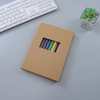 Cadeaux promotionnels personnalisés avec logo, ensemble de livres de coloriage pour enfants, dessin et croquis avec 12 crayons de couleur et taille-crayon