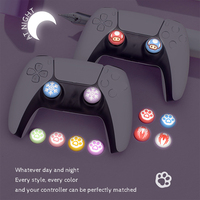 Vente chaude Fluorescent Silicone Stick Caps Cover pour P4/P5/Xbox Game Controller Thumbstick Grips Analogique Chapeaux Carton Style