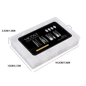 Ongles en <span class=keywords><strong>gel</strong></span> d'acryl à couverture complète, extension rapide, ongles artificiels Popit à presser avec tampon d'insertion en silicone, double forme, vente en gros - Product Image 6