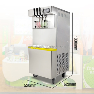 Mesa/modelo vertical 40-60 L/H contador 3 sabores máquina de helado suave para tiendas de alimentos/tiendas de postres - Product Image 3