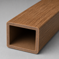 Tube carré WPC co-extrudé 50x50mm pour clôture de jardin, système de garde-corps de balcon