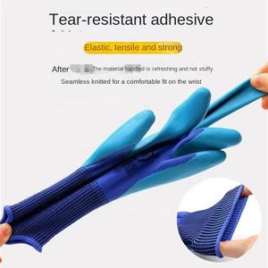 قفازات HONGSHUO LBST-1 ناعمة ومريحة من المطاط الطبيعي المقاوم للزيت ومضادة للانزلاق مع أساور محبوكة بسماكة 1.5 مم - Product Image 3