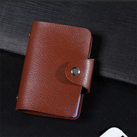 Dompet kartu kredit pria dan wanita, warna-warni Mewah Murah multi kartu penghalang Rfid kulit pemegang kartu kredit