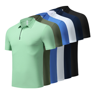 Nouveau polo de golf pour hommes respirant personnalisé deux tons anti-rides polo de bureau à séchage rapide - Product Image 1