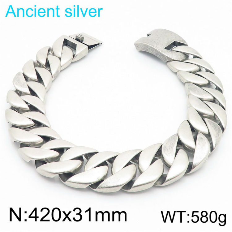 42*3.1*0.85ซม.-สร้อยคอเงินโบราณมันวาว