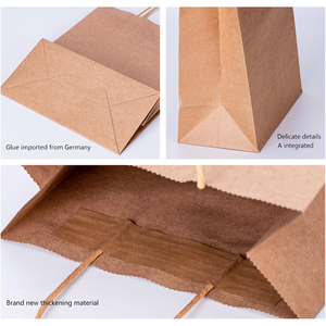 Sac cadeau en papier kraft grand format, écologique, avec logo d'entreprise, pour bijoux, cadeaux, shopping, Noël - Product Image 5
