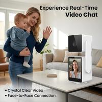 Caméra PTZ intérieure intelligente WiFi SIXWGH 2K 4MP Tuya, caméra de sécurité vidéo intelligente pour la maison avec suivi de mouvement IA et écran de 3,2 pouces