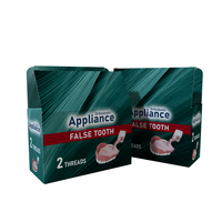 Boîte de rangement en carton personnalisée avec logo pour prothèses dentaires, organiseur de dents, étui pour prothèses dentaires, soins dentaires