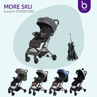 Poussette Bébé Pliable Absorption des Chocs, Poussette de Voyage Compacte, Légère pour Bébé
