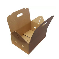Einfache schwarze Pizza Box Food Truck Pequeos Kuchen Box Kuchen Bäckerei Papier Box für Picknick Lebensmittel verpackung