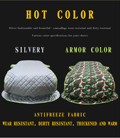Housse de voiture quatre saisons en tissu Oxford camouflage matelassé, épaisse, imperméable, résistante à la grêle et aux UV