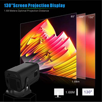 Projecteur intelligent LCD 4K à mise au point électrique, haut-parleur intégré, Android 13, 180 ANSI, double fonction Home Cinéma et extérieur, portable, 2 Go de RAM, HY320