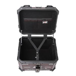 Preço de Fábrica Caixa de Armazenamento Superior Dura Desmontável em Alumínio para Motocicleta Cor Preta e Vermelha 45l - Product Image 5